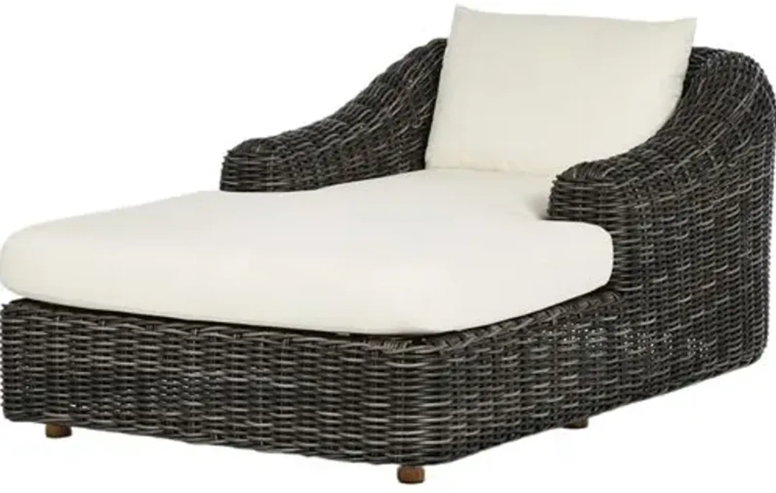 Lars Outdoor Teak Chaise Lounge - Venao Ivory - Comfortable, Sturdy, Stylish