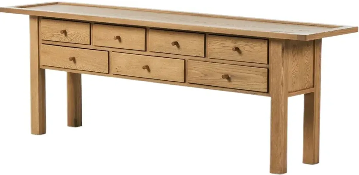 Lana Console Table, Natural Light Oak