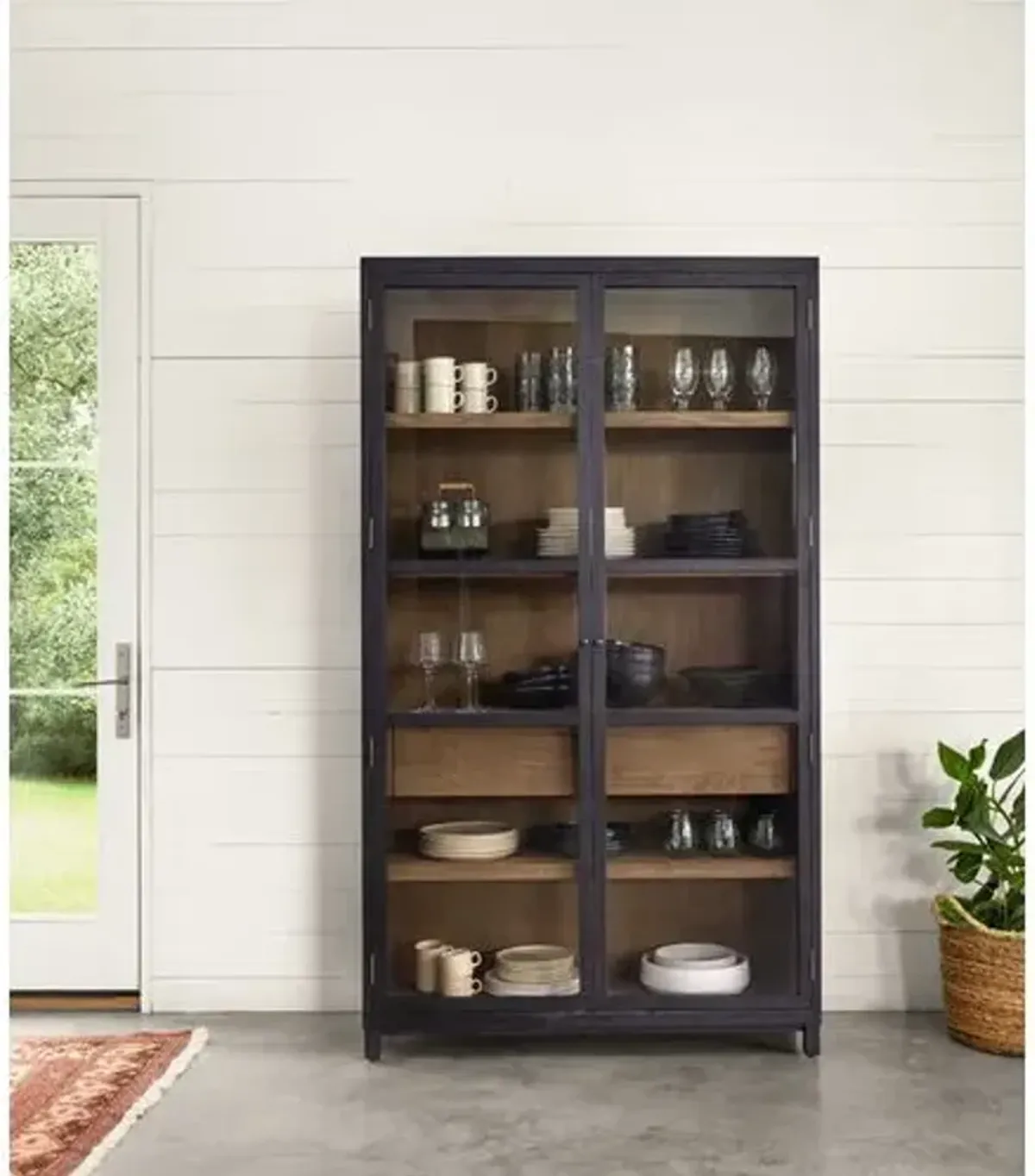 Laila Oak Cabinet - Black