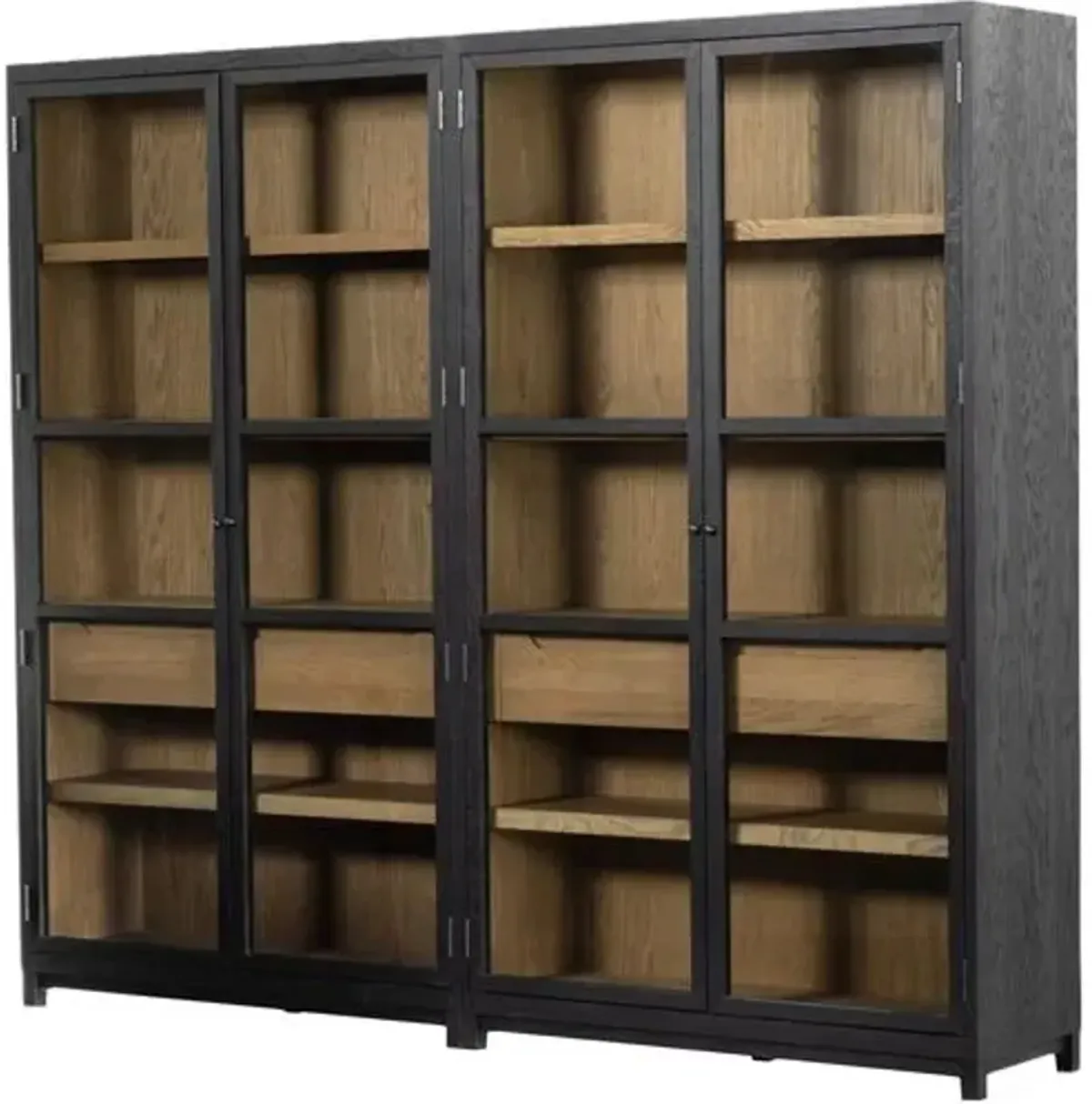 Laila Double Oak Cabinet - Black