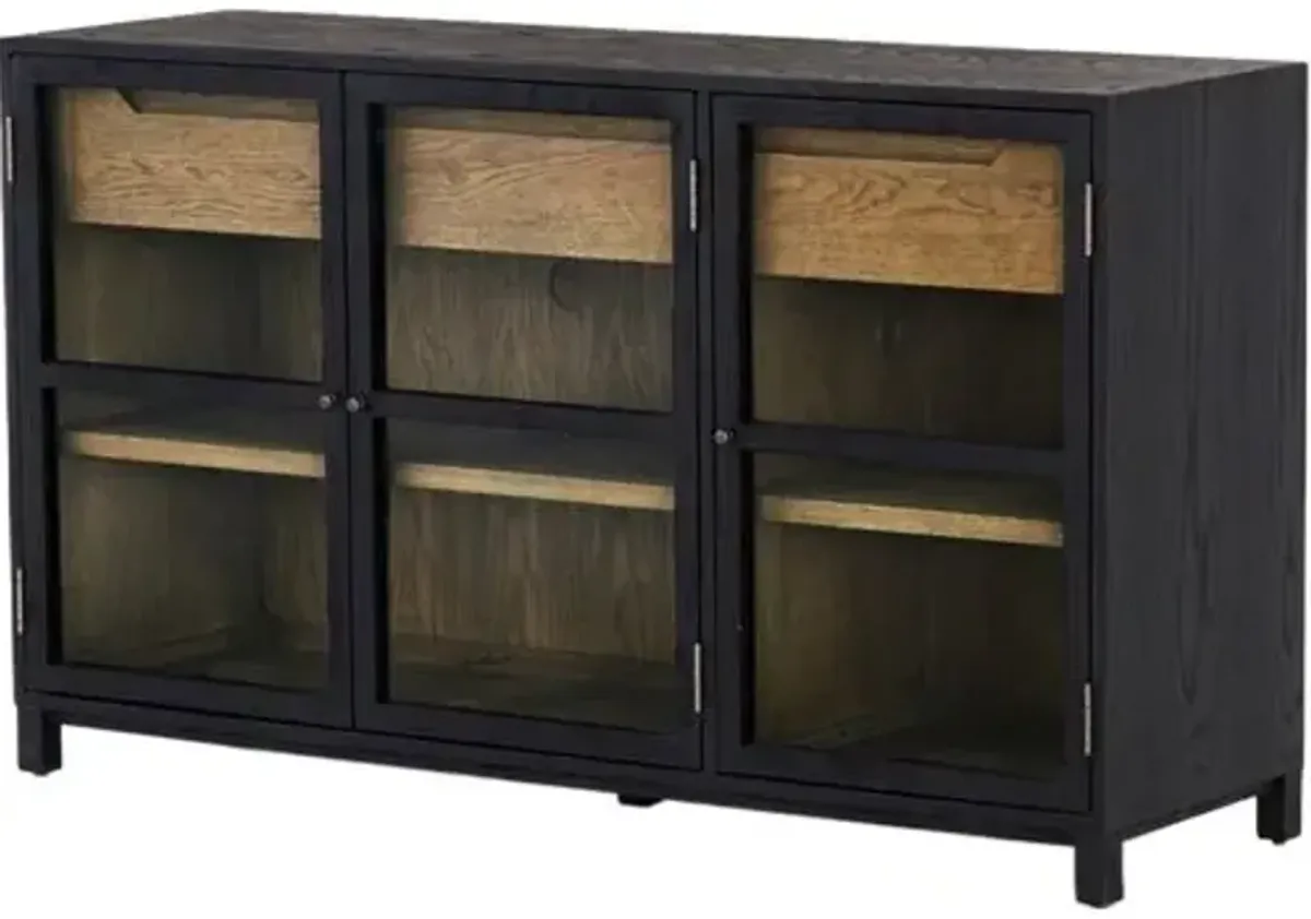 Laila Sideboard - Drifted Matte Black - Brown