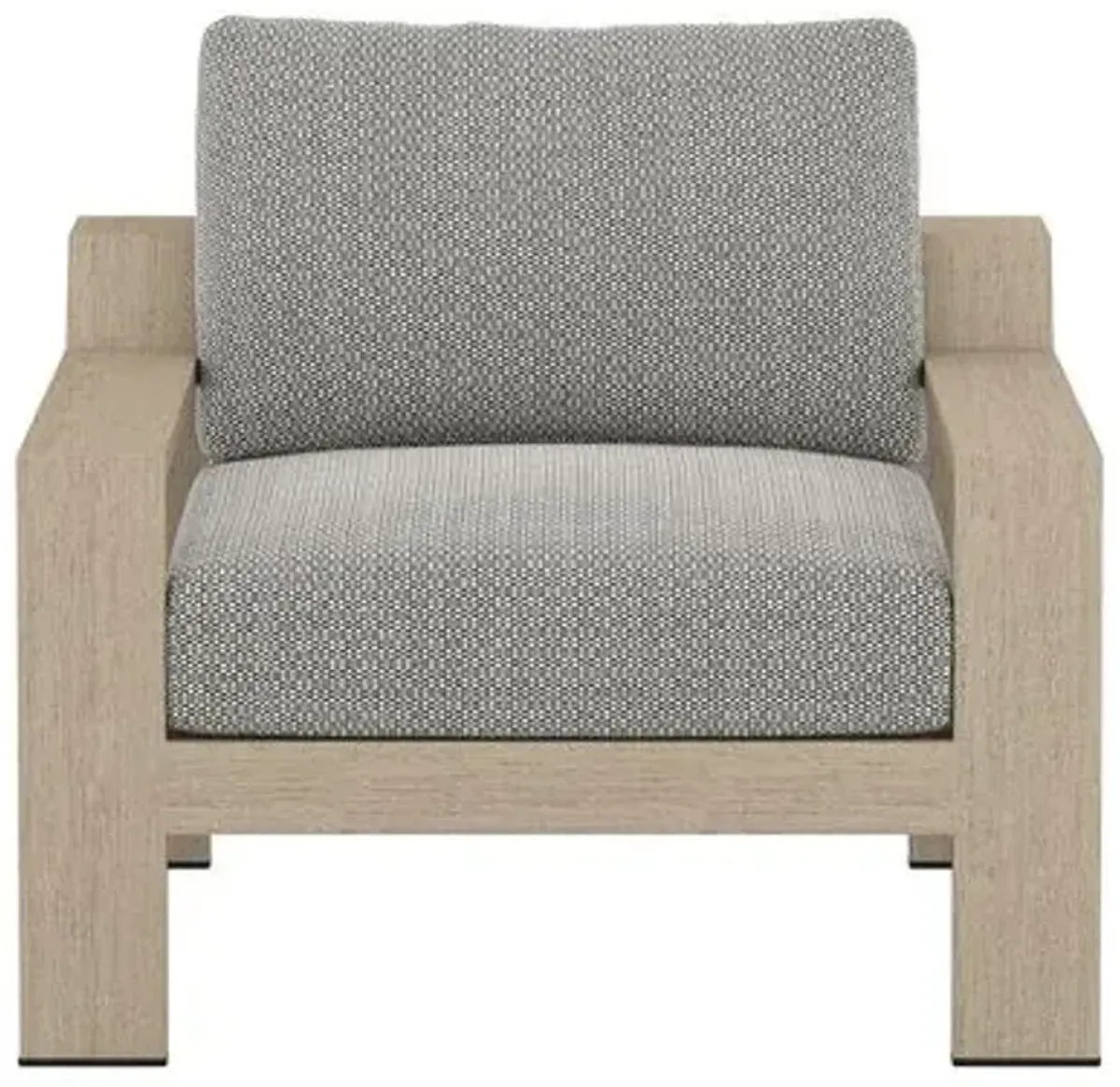 Kyrie Outdoor Teak Lounge Chair - Gray