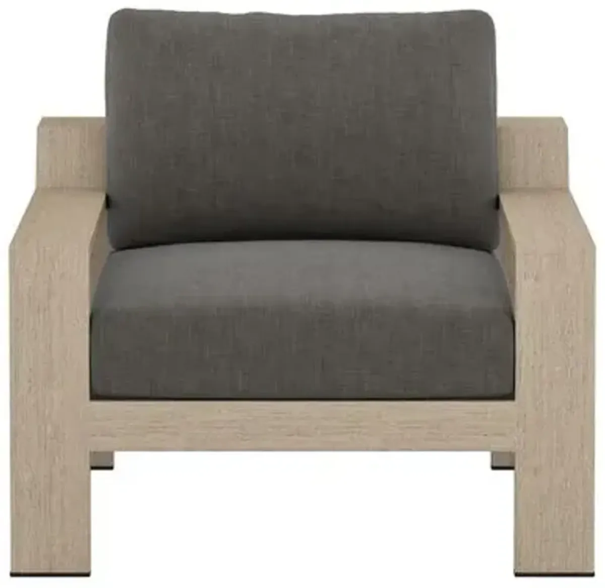 Kyrie Outdoor Teak Lounge Chair - Gray