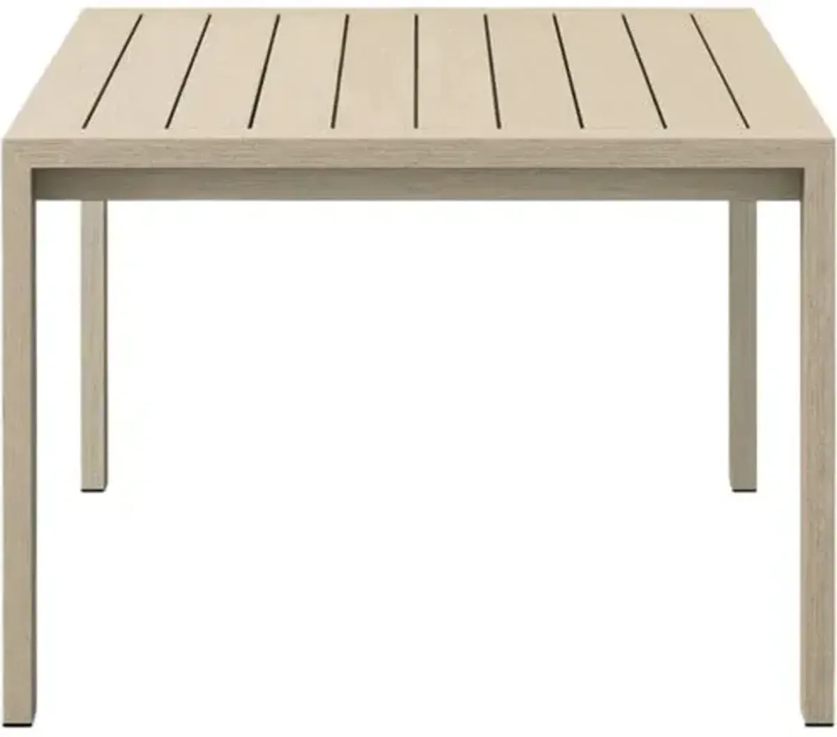 Kyrie Outdoor Teak Dining Table - Washed Brown