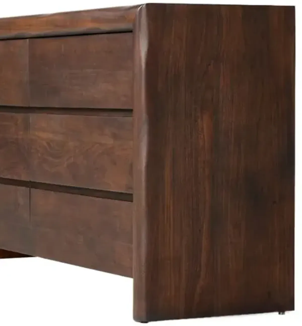 King 6-Drawer Dresser - Rustic Brown Acacia