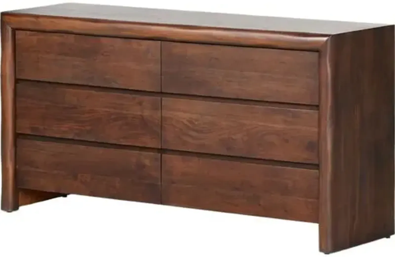 King 6-Drawer Dresser - Rustic Brown Acacia