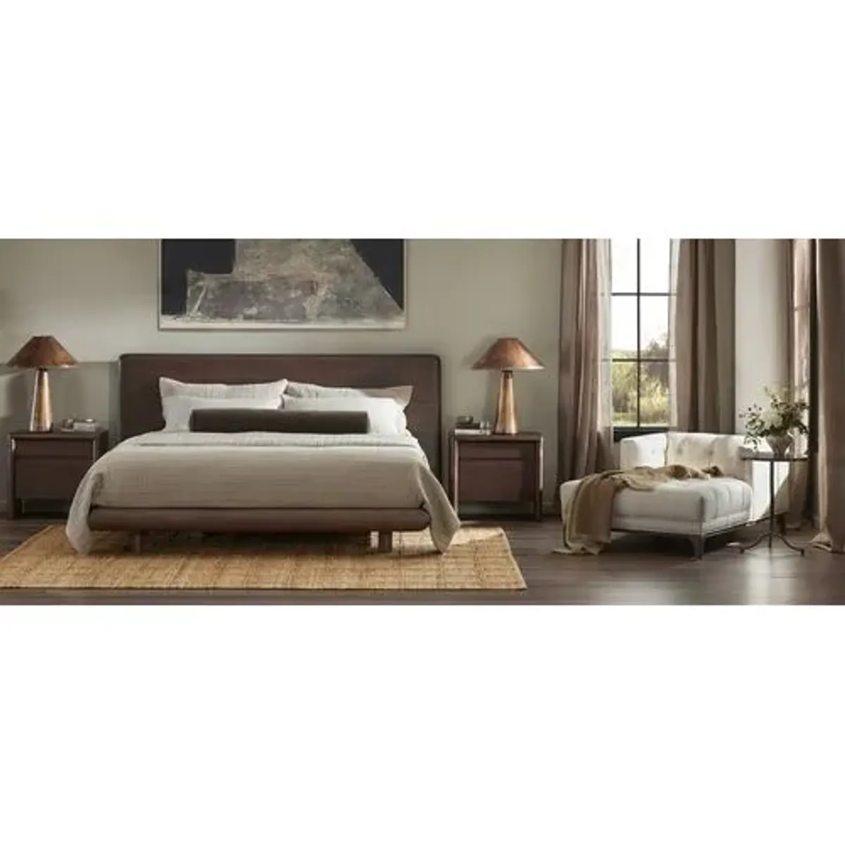 King Live-Edge Bed - Rustic Brown Acacia