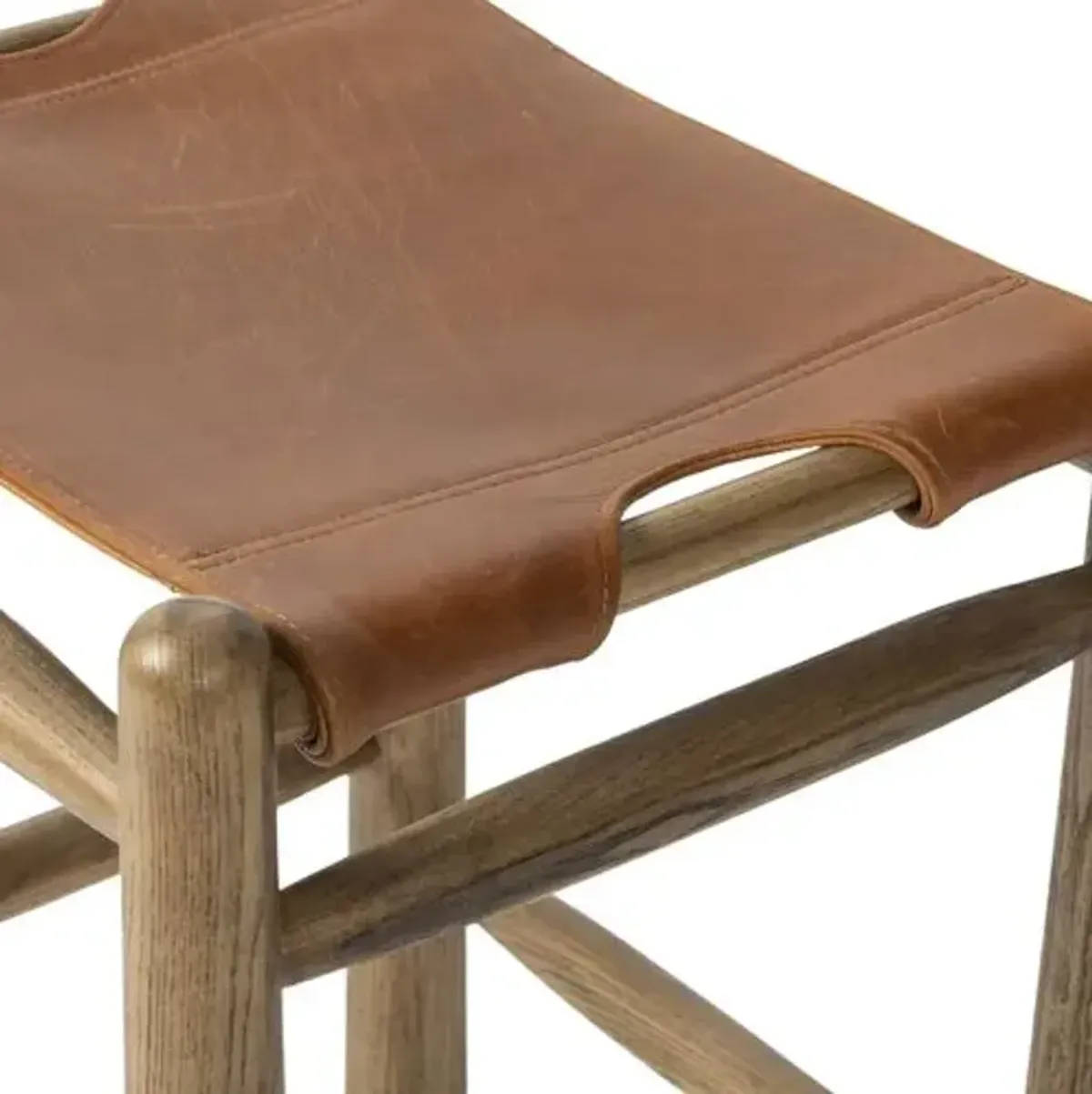 Kimber Backless Counter Stool - Dakota Tobacco Leather