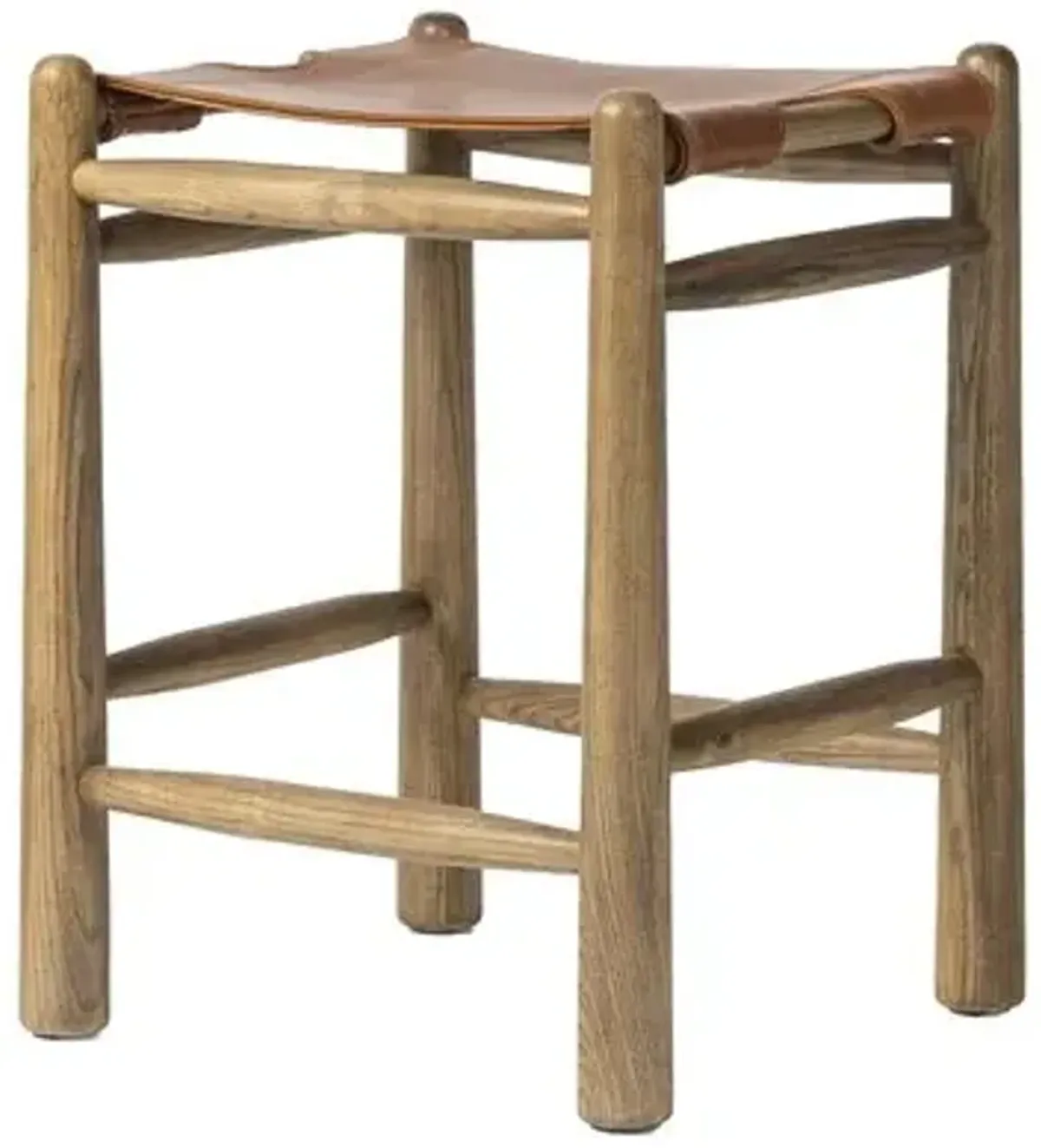 Kimber Backless Counter Stool - Dakota Tobacco Leather