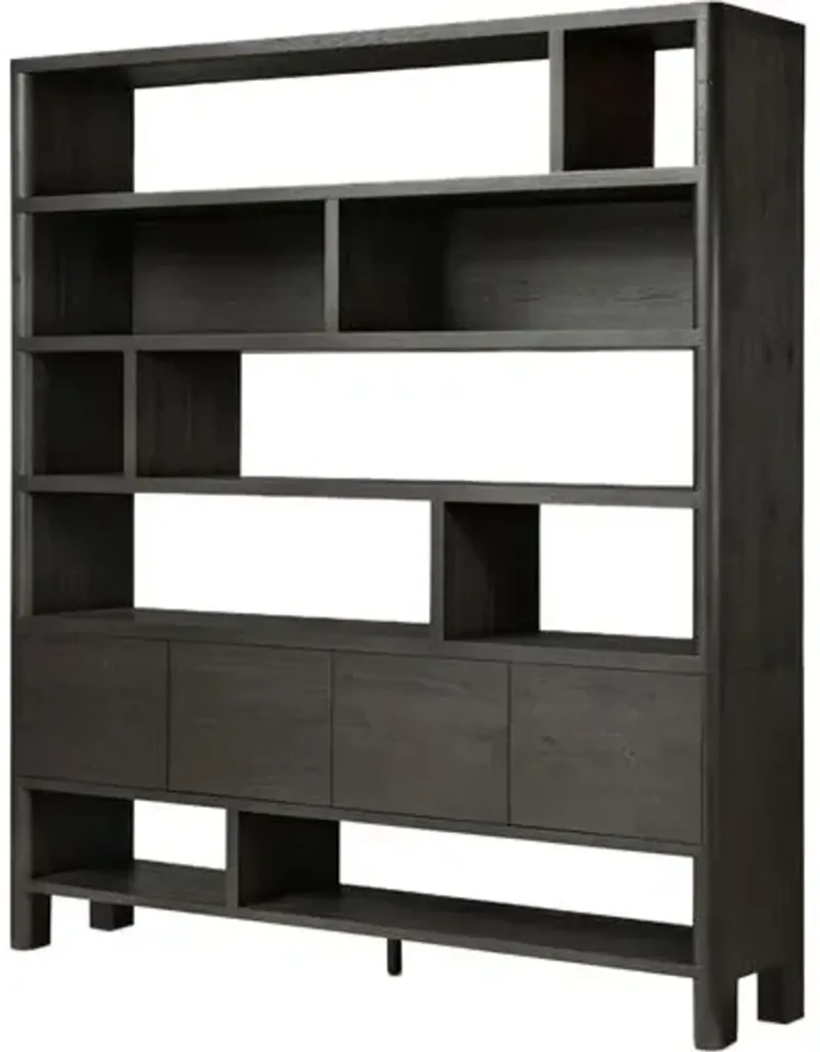 Killian Wide Bookcase - Smoked Black Oak