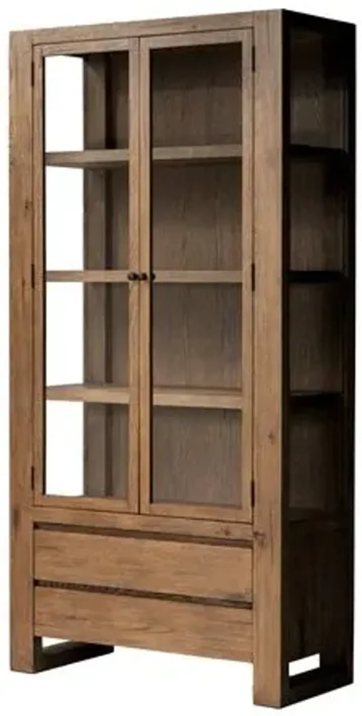 Keon Cabinet - Weathered Oak - Brown