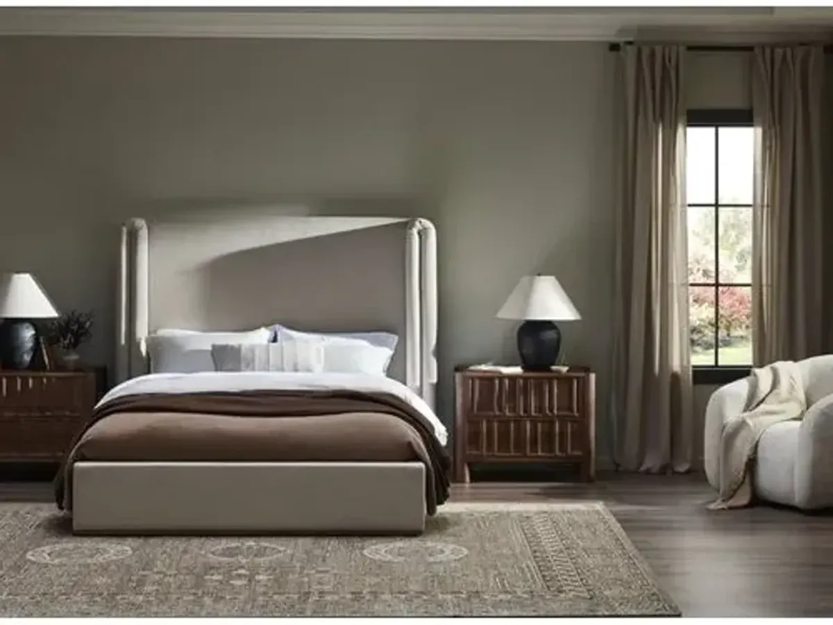 Kendrick Linen Bed - Alcala Taupe - Beige