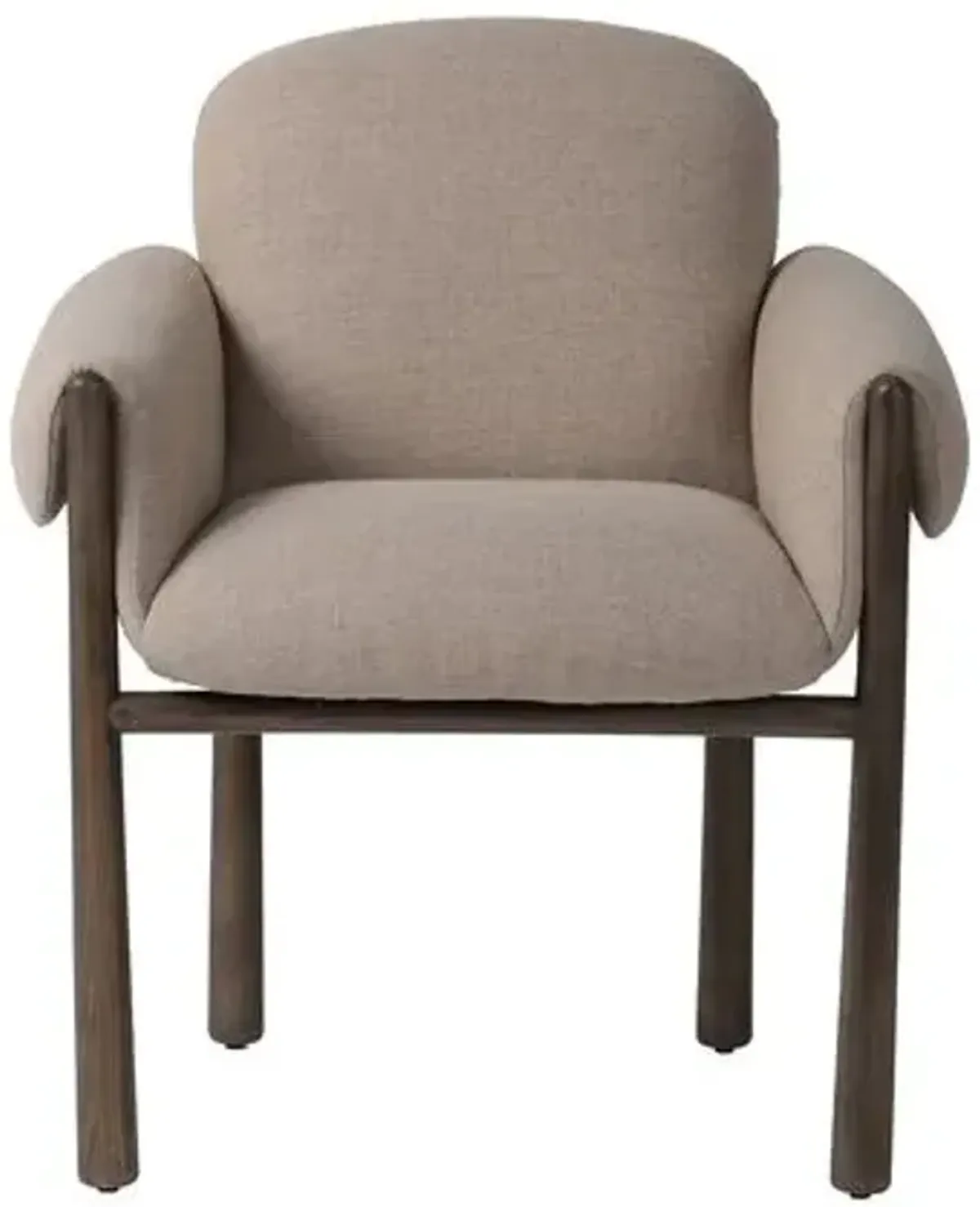 Kellan Linen Dining Chair - Alcala Taupe - Brown