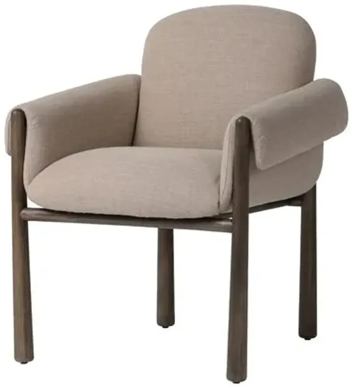 Kellan Linen Dining Chair - Alcala Taupe - Brown