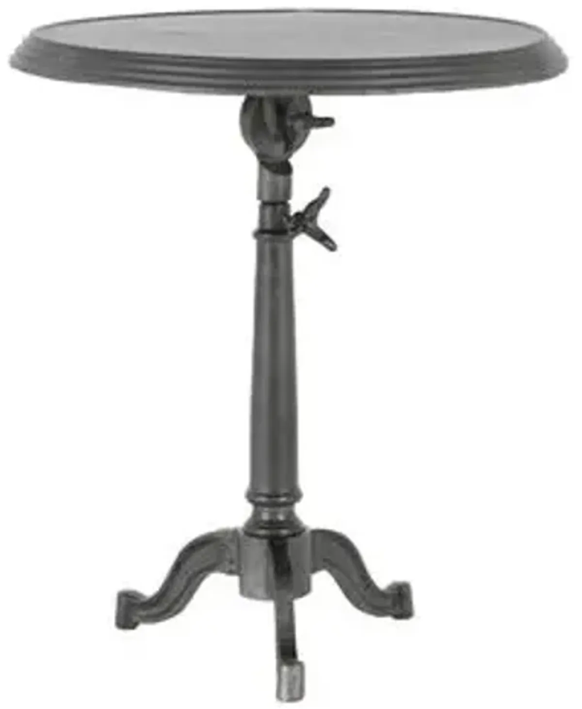 Keira Iron End Table - Carbon Wash - Black