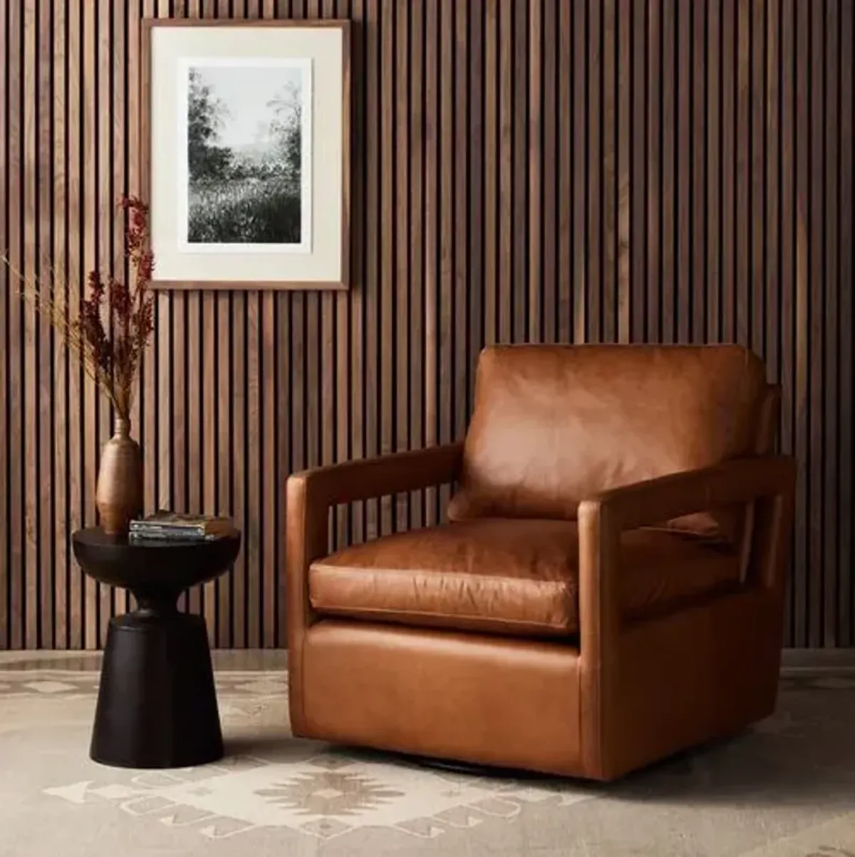 Kayden Leather Swivel Chair