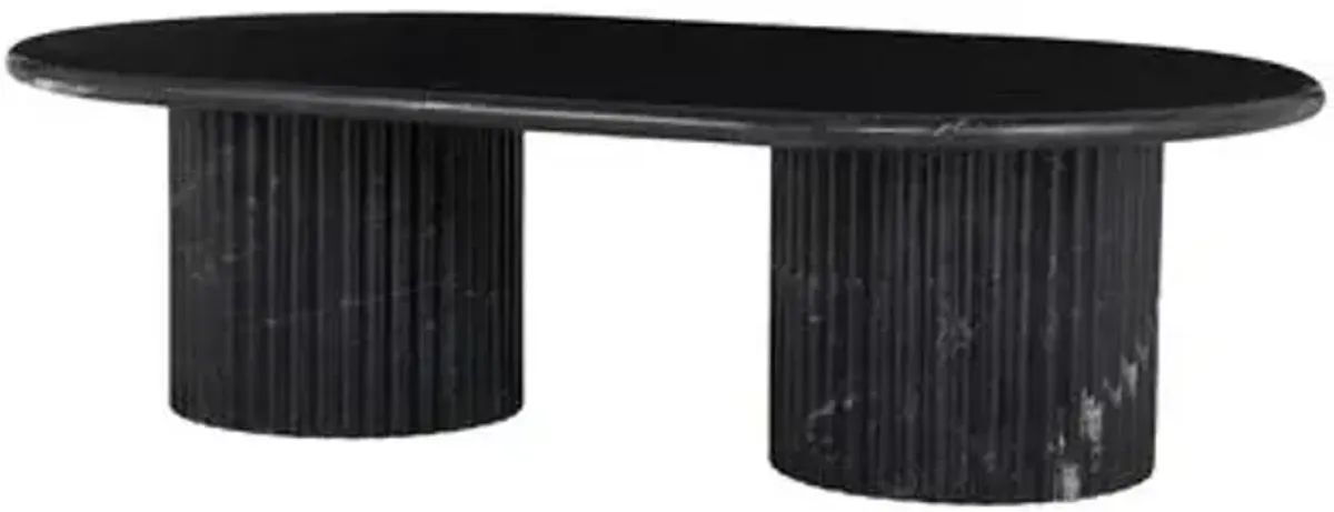 Kamden Coffee Table - Black Marble