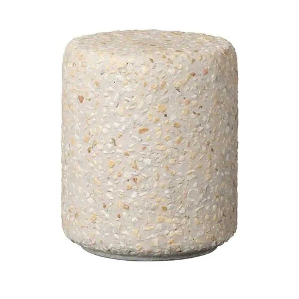 Kallie Outdoor End Table - Pure Terrazzo - Ivory