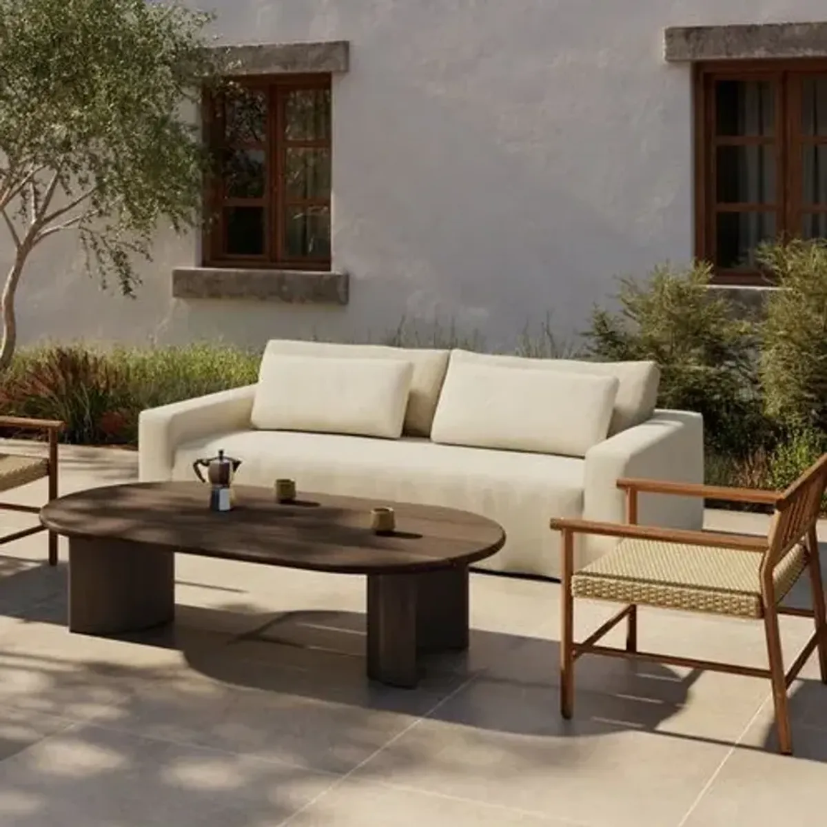 Kaleb Outdoor Slipcover Sofa - Bombay Flax