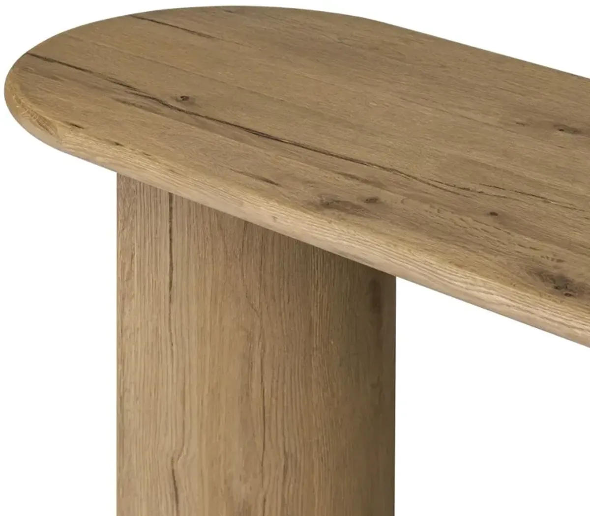 Justice Large Console Table, Worn Oak