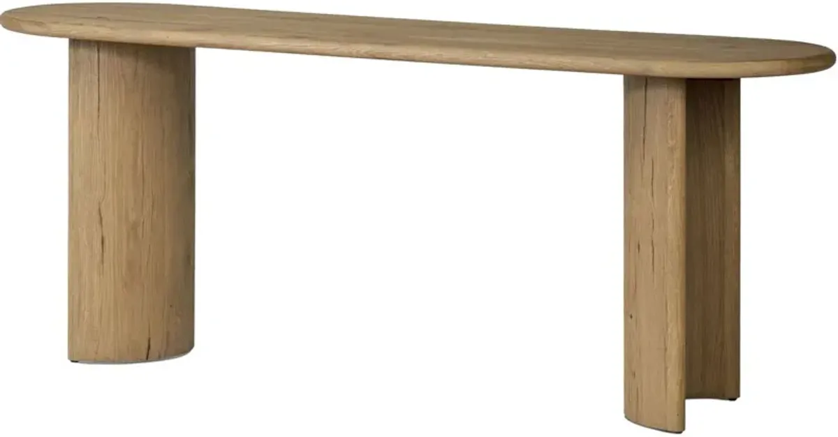 Justice Large Console Table, Worn Oak
