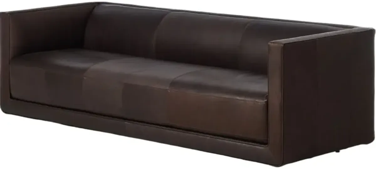 Julian Leather Sofa, Heirloom Cigar