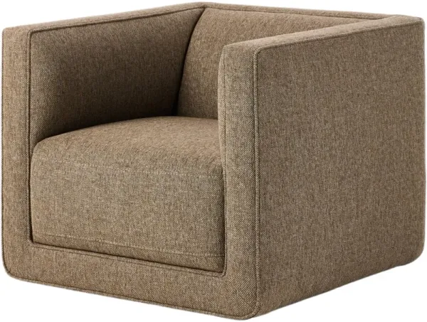 Julian Swivel Chair, Delta Tweed