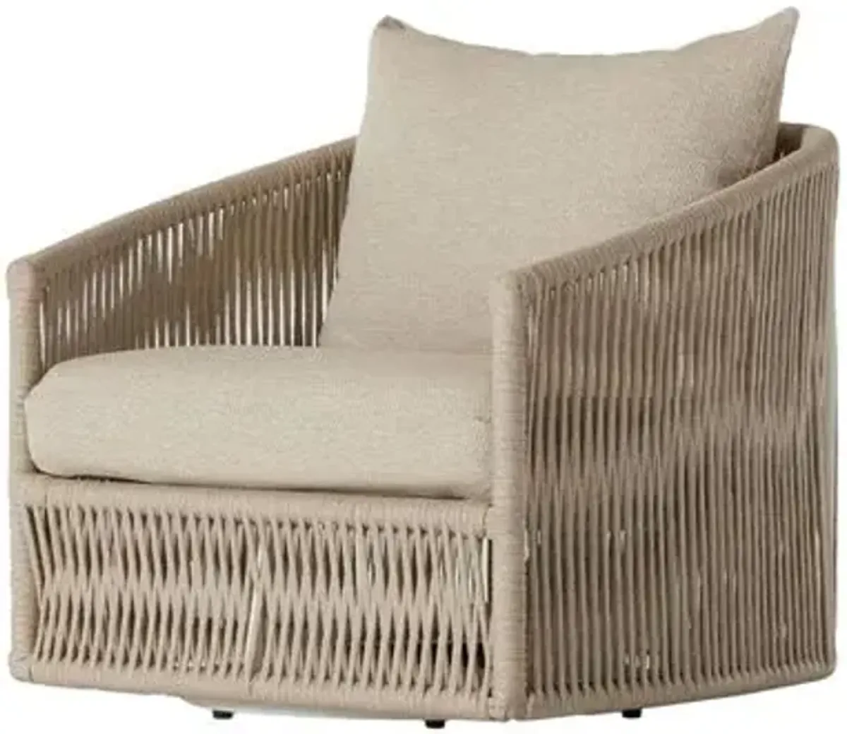 Judith Outdoor Swivel Chair - Faye Sand