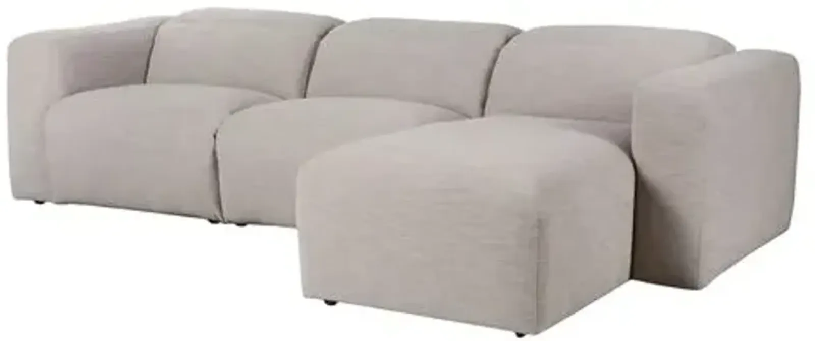 Jovi Power Recliner 3-Piece Sectional - Laken Stone - Gray