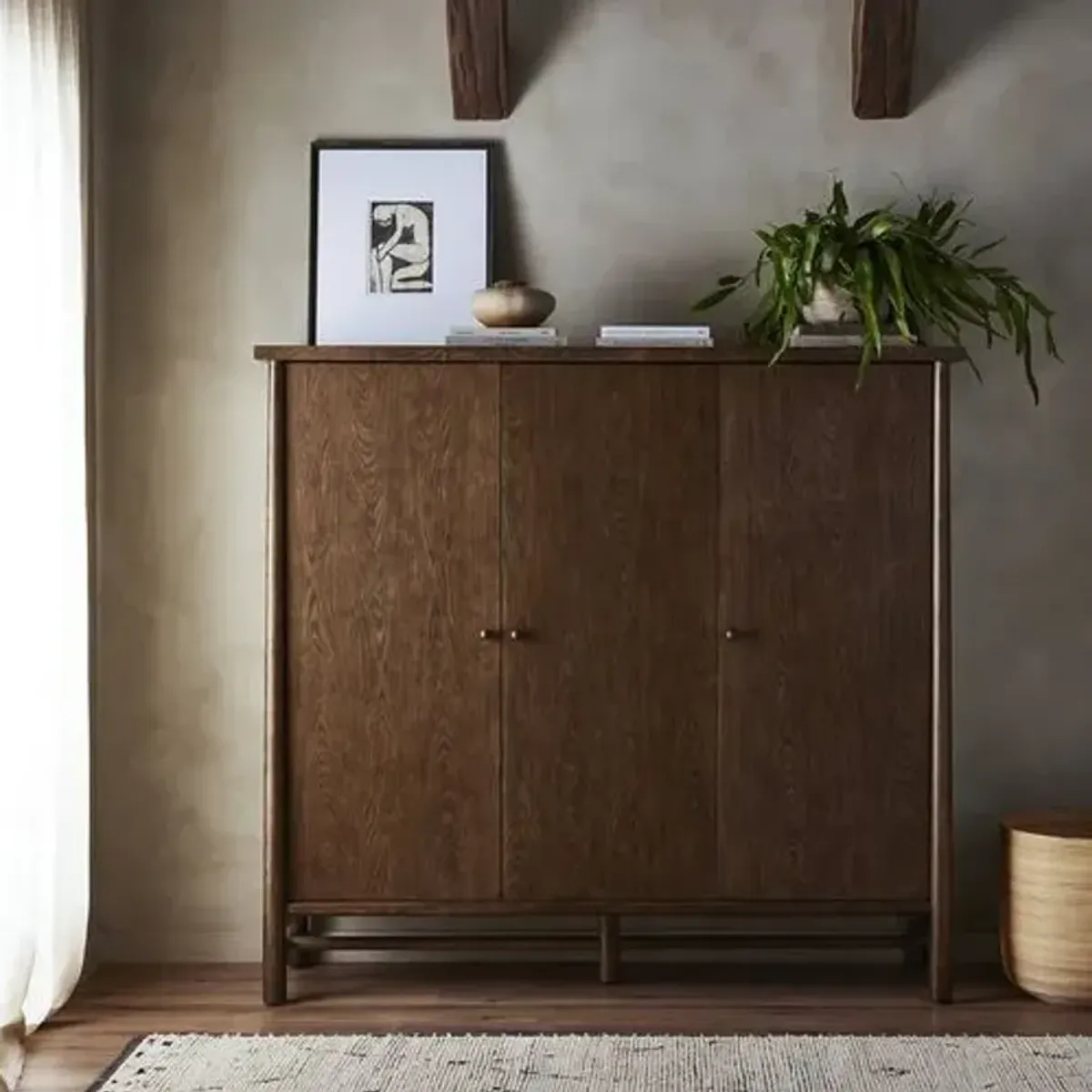 Joel 3-Door Cabinet - Brown