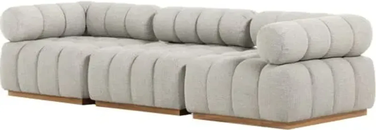 Jessie Outdoor 3-Piece Sectional - Gray