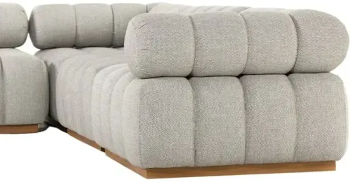 Jessie Outdoor 5-Piece Sectional - Gray