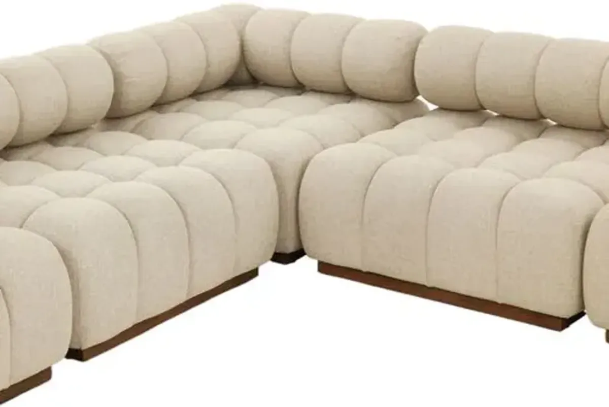 Jessie Outdoor 5-Piece Sectional - Ivory