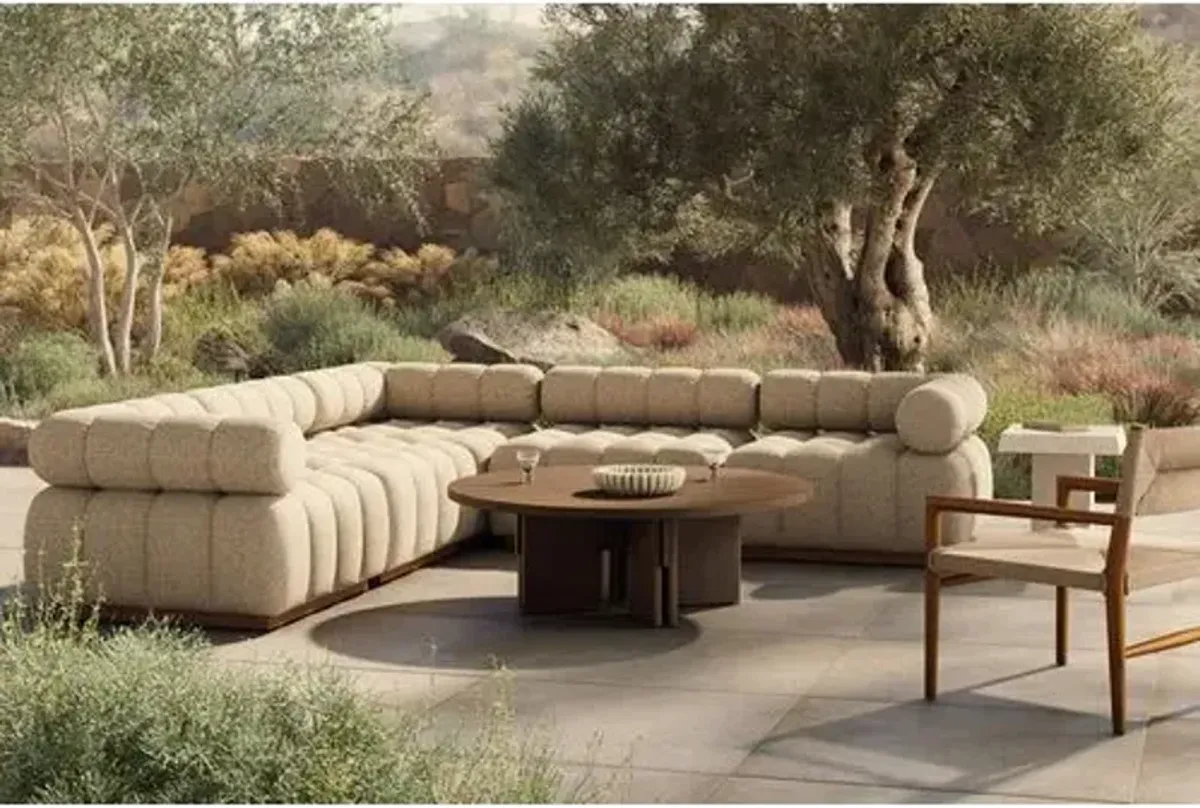 Jessie Outdoor 5-Piece Sectional - Ivory