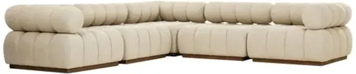 Jessie Outdoor 5-Piece Sectional - Ivory