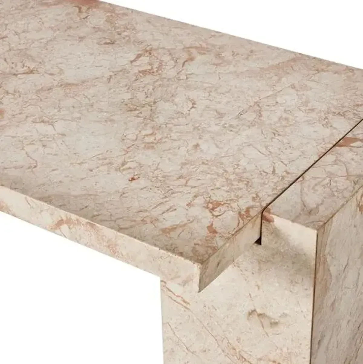 Jesse Console Table - Desert Taupe Marble - Brown