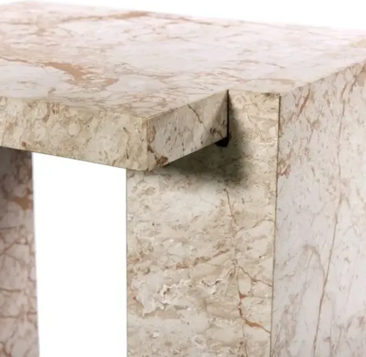 Jesse End Table - Desert Taupe Marble - Brown