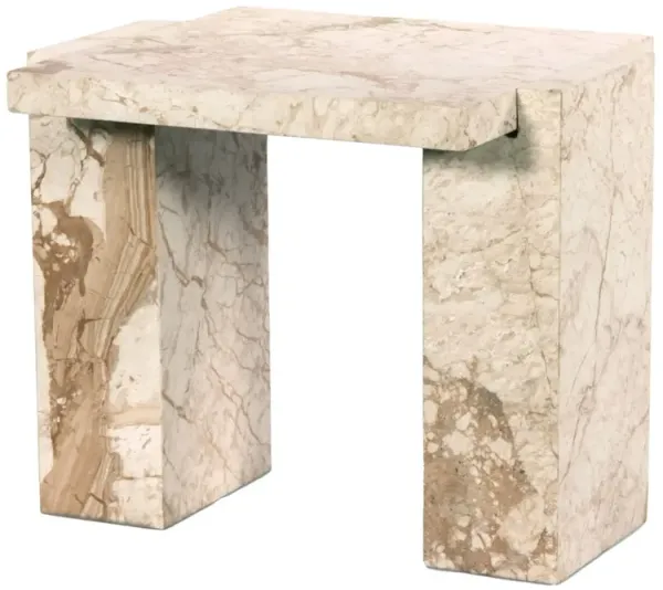 Jesse End Table, Desert Taupe Marble