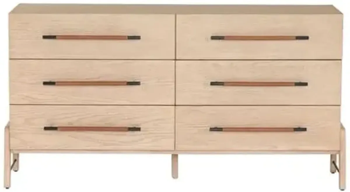 Jeremiah 6-Drawer Dresser - Brown