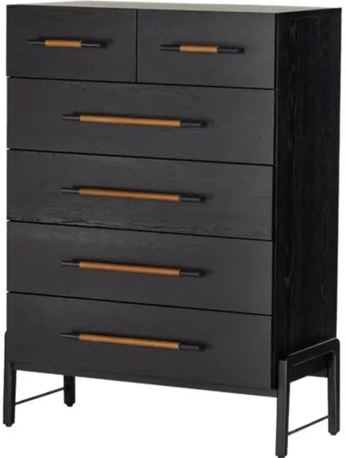 Jeremiah 6-Drawer Tall Dresser - Brown