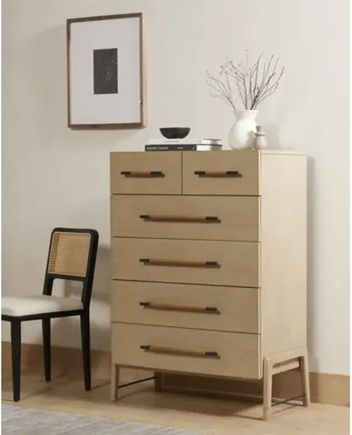 Jeremiah 6-Drawer Tall Dresser - Brown