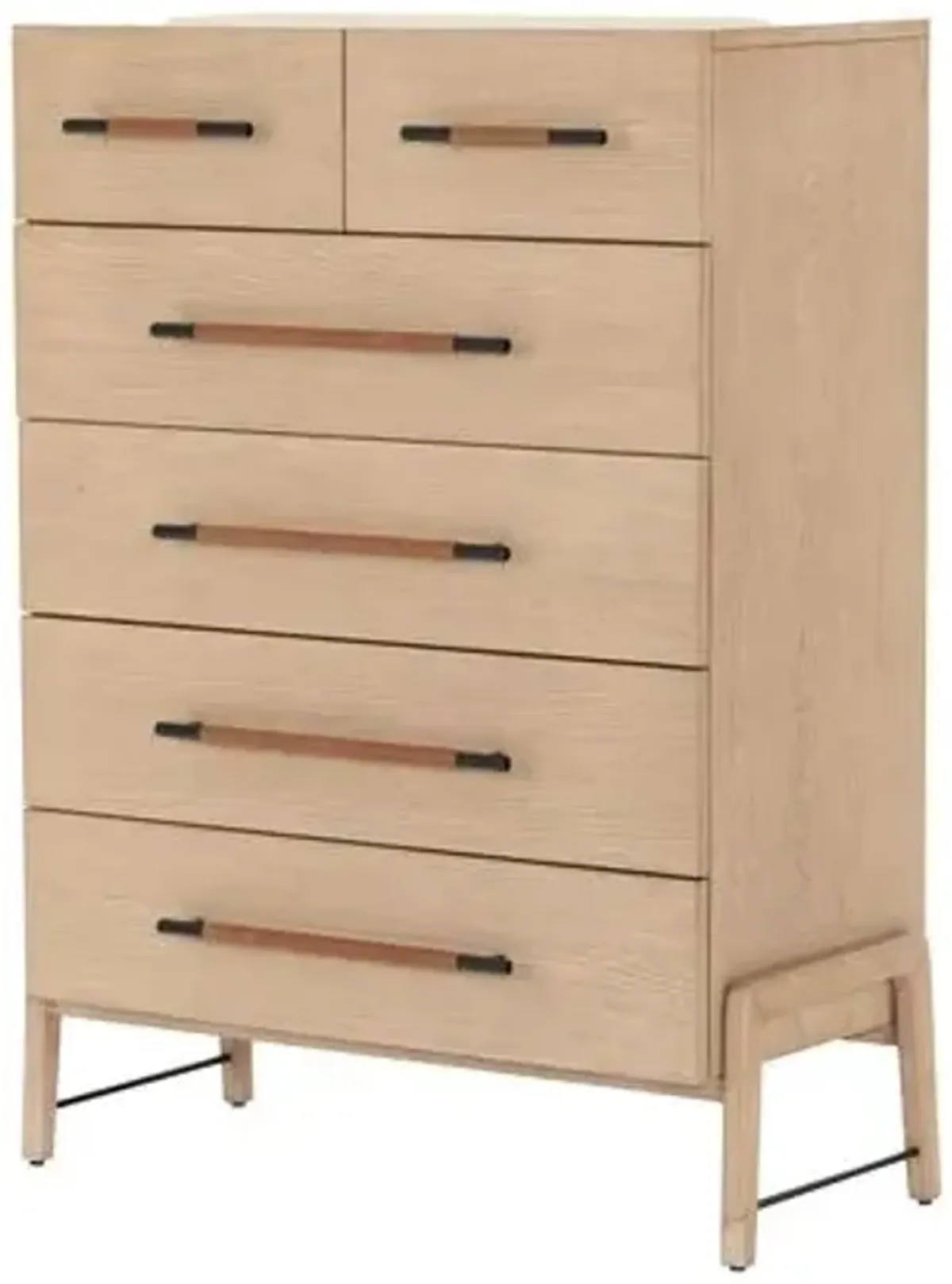 Jeremiah 6-Drawer Tall Dresser - Brown