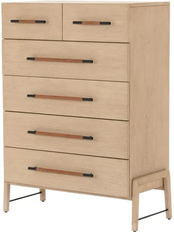 Jeremiah 6-Drawer Oak Tall Dresser