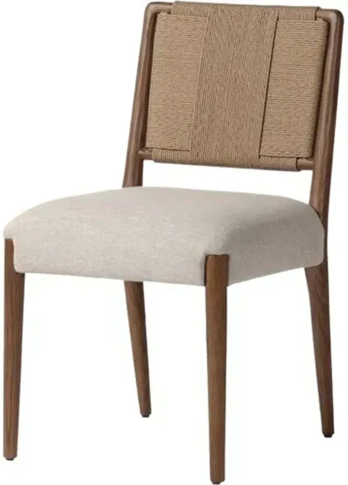 Jensen Dining Side Chair - Natural Rush/Alcala Wheat - Beige