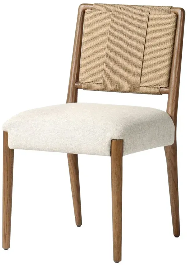 Jensen Dining Side Chair, Natural Rush/Alcala Wheat