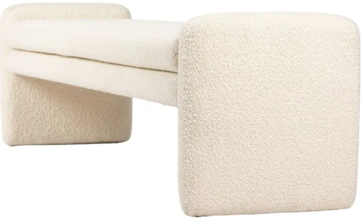 Jayden Accent Bench, Durham Cream Boucle