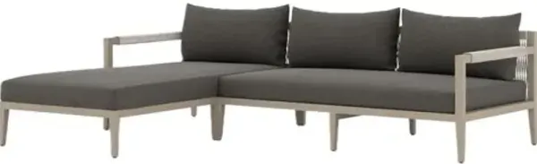 Jasper Outdoor Teak 2-Pc Sectional - Brown