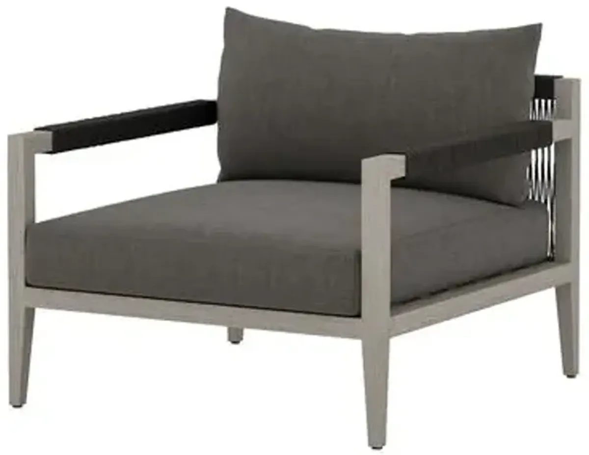 Jasper Outdoor Teak Lounge Chair - Gray