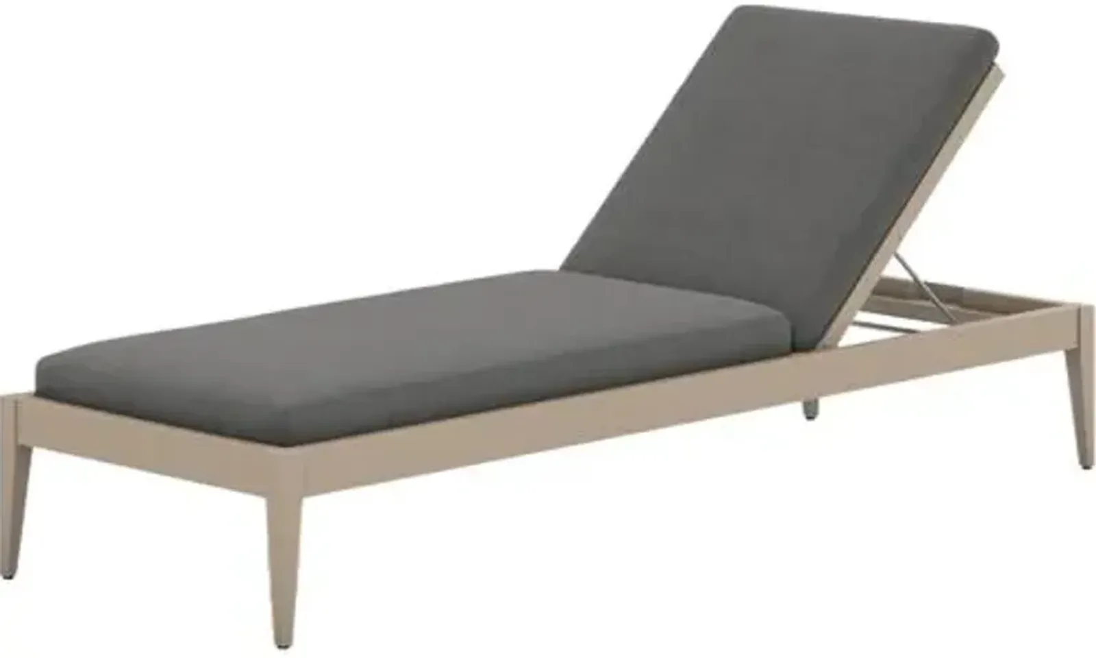 Jasper Outdoor Teak Chaise - Gray - Comfortable, Sturdy, Stylish