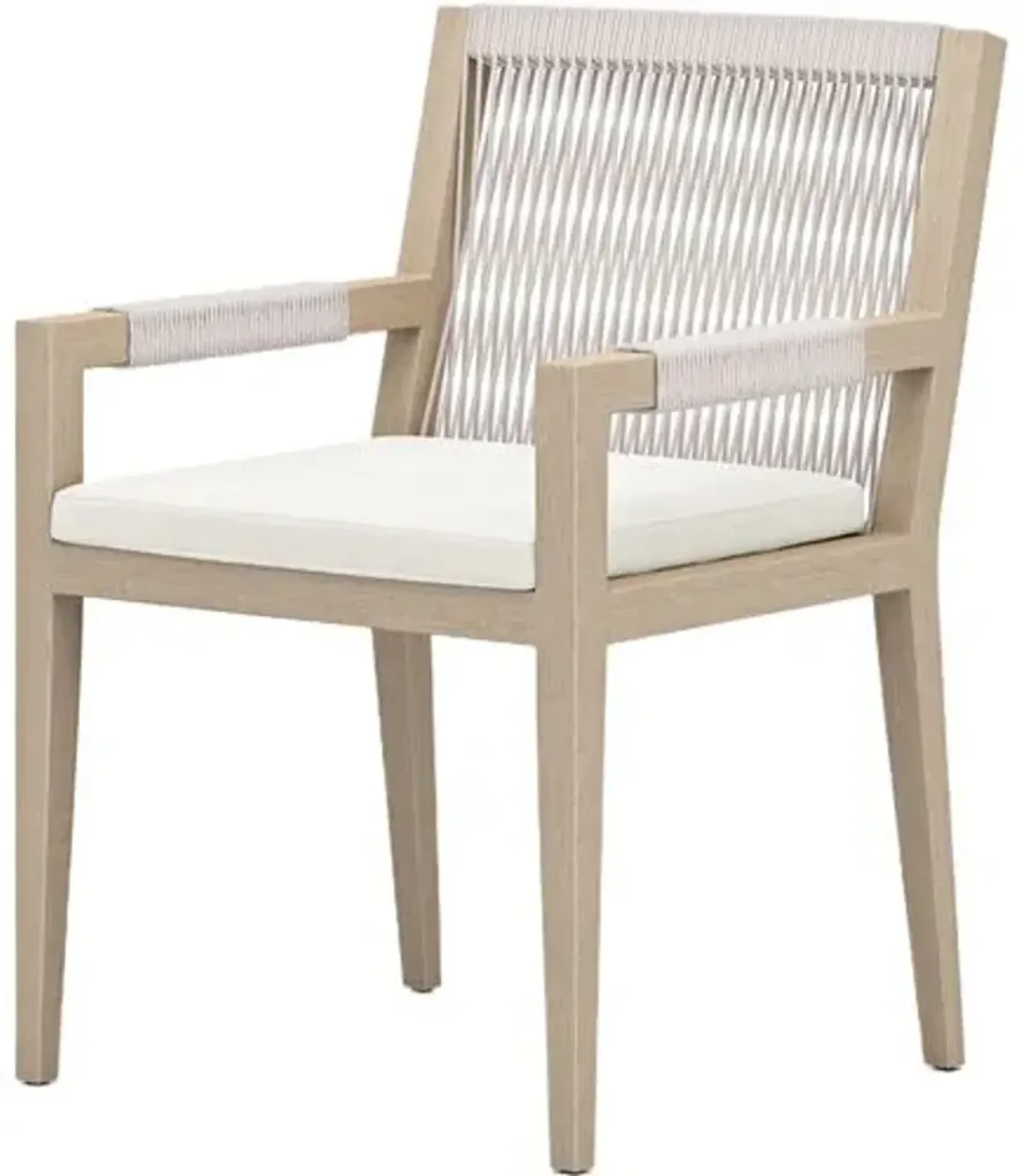 Jasper Outdoor Teak Dining Armchair - Ivory